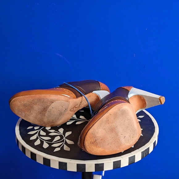 Brodawka & Friends Brown Leather and Suede Heels - Picture 8 of 8